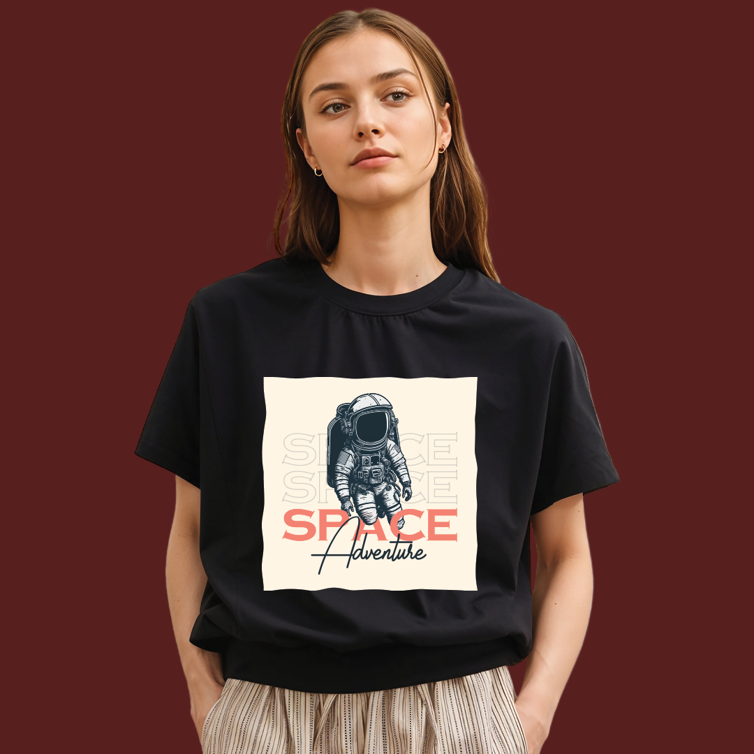 Space Adventure Astronaut T-Shirt – Cool Graphic Tee for Men & Women, Trendy Space Exploration Streetwear
